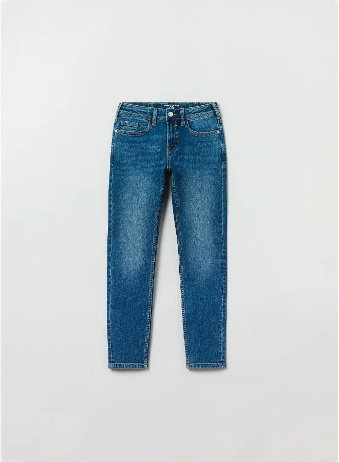 او في اس Slim-fit jeans with five pockets