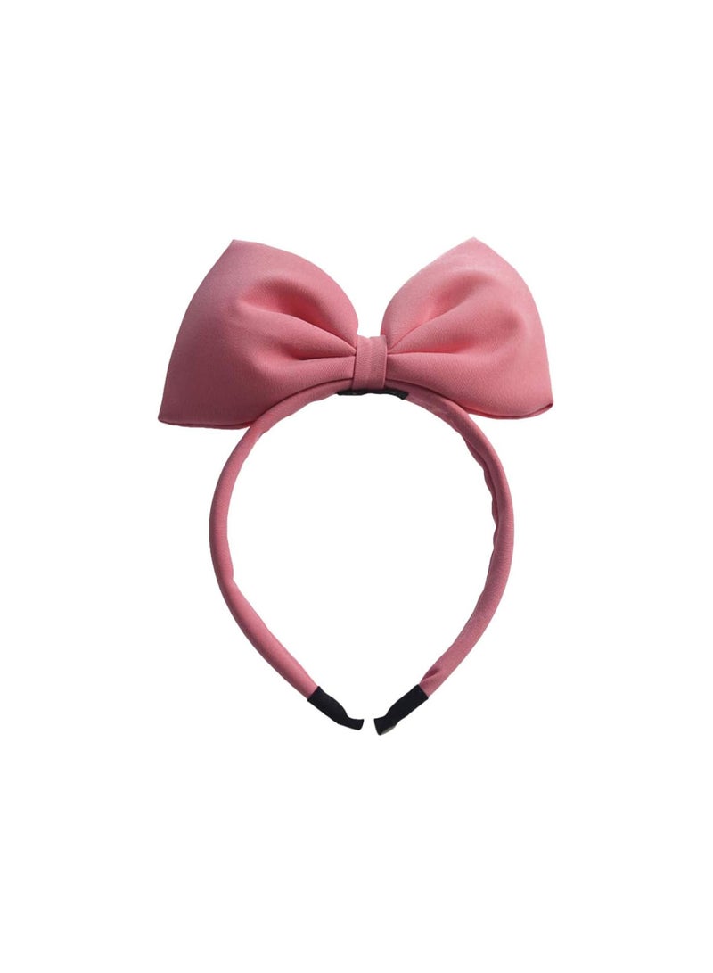 GGOOT 1pc Pink Bowknot Headband, Big Bow Hair Bands Pink Princess Bowknot Headband for Women and Girls - Image 1