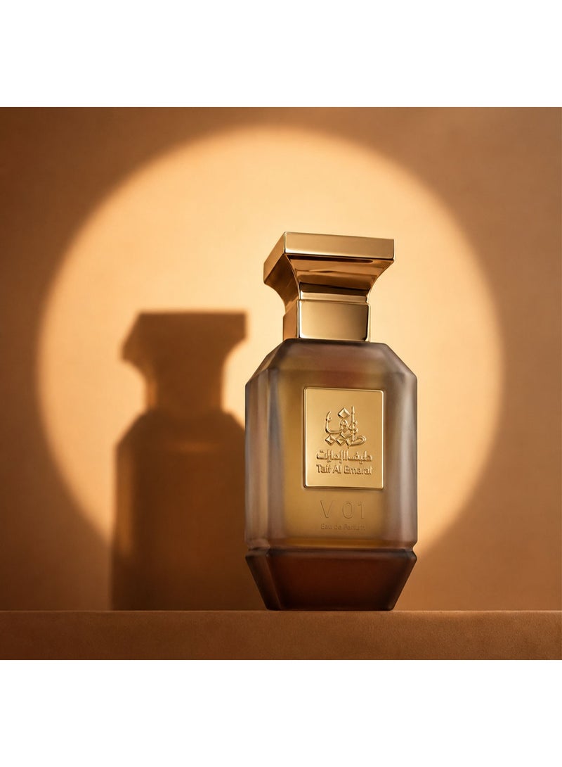 Taif Al Emarat V01 Eau de Parfum 75ml, Unisex Arabic Perfume, Long Lasting Oud Fragrance with Saffron & Patchouli - Image 4