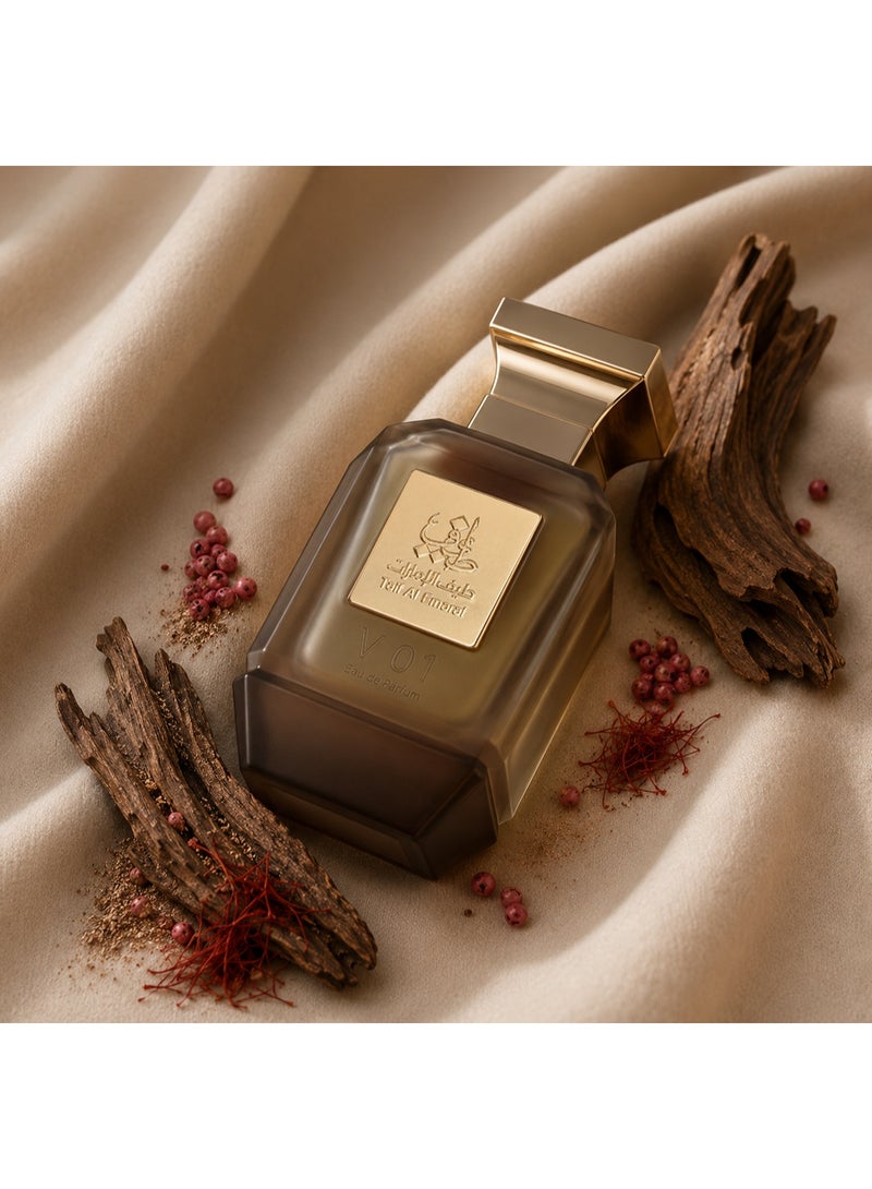 Taif Al Emarat V01 Eau de Parfum 75ml, Unisex Arabic Perfume, Long Lasting Oud Fragrance with Saffron & Patchouli - Image 5