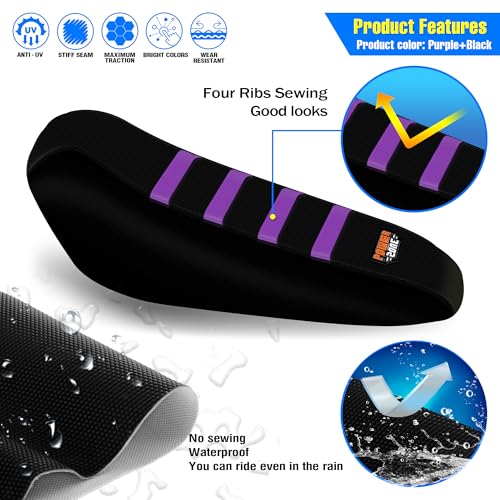 MCHMFG Motorcycle Dirt Bike Seat Cover for Surron Sur Ron Light Bee X/S - E Bike Seat Cover (Purple) - Image 3