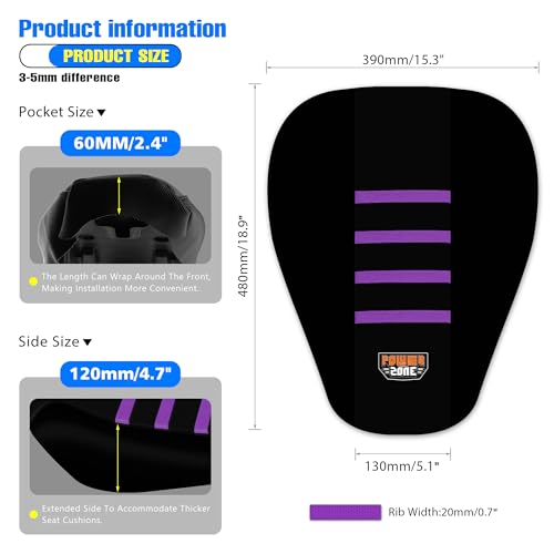 MCHMFG Motorcycle Dirt Bike Seat Cover for Surron Sur Ron Light Bee X/S - E Bike Seat Cover (Purple) - Image 4