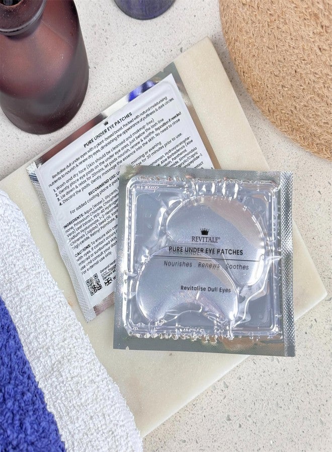 REVITALE Pure Vegan Under Eye Patches, Helps Reduce Puffy Eyes & Dark Circles, Revitalise Dull Eye Masks - Nourishes, Renews, Soothes (Packets - 10 Pair) - Image 5