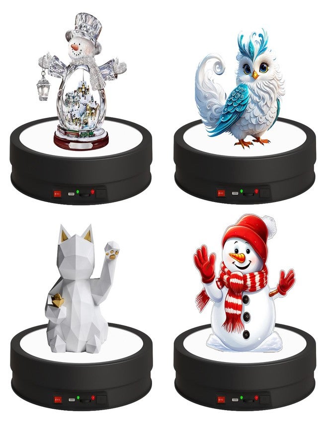 JAYEGT حامل عرض دوار مانع للانزلاق بقاعدة إضاءة LED متعددة الألوان من JAYEGT، يتحمل وزنًا يصل إلى 30 كجم، مزود بقرص دوار 360 درجة لعرض المنتجات، والأعمال الفنية الكريستالية الزجاجية، والمجوهرات، مع جهاز تحكم عن بعد (12.6 بوصة / 6 ألوان) - Image 2