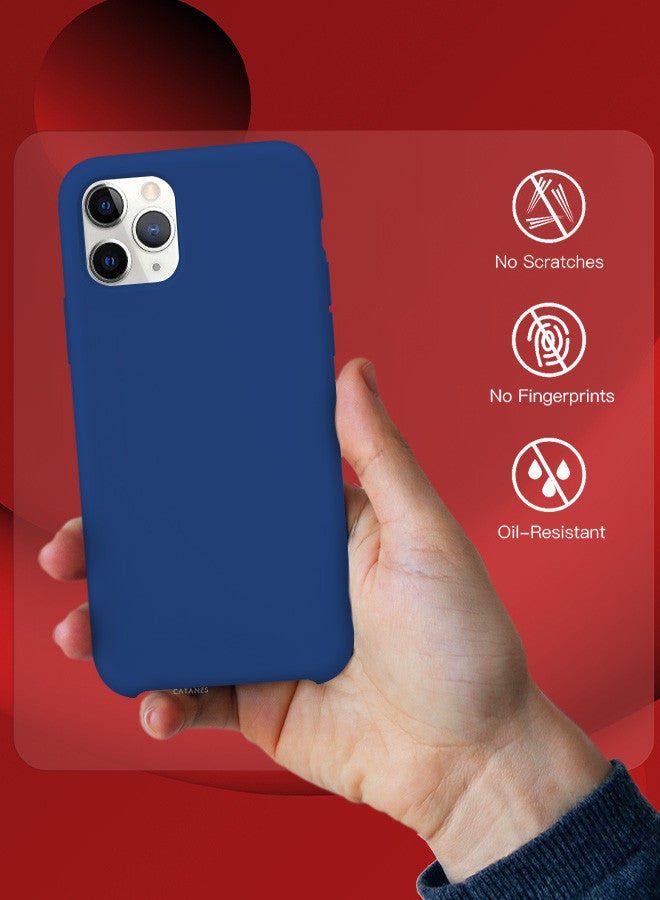 CATANES [for iPhone 11 Pro] 3 Pack Silicone Case and 2 3D Screen Protectors Shockproof Protective Case Anti Scratch Smooth Case Cover/Blue - Image 4