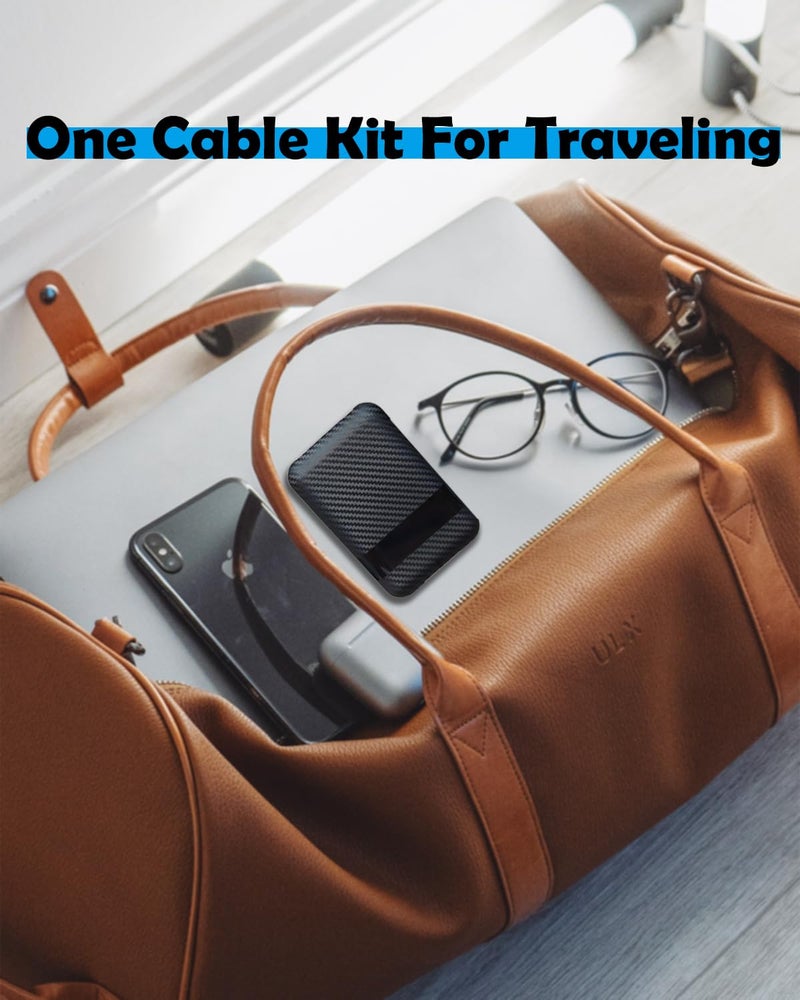 Yinow USB Type C to C Charging and Data Transfer Cable with 3 Adapters Combination Set in Credit Card Size Case, 1pc - Image 3