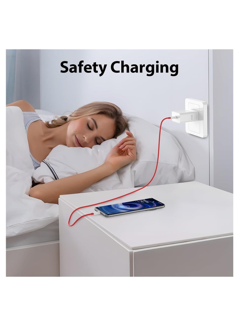 80W for Oneplus 13 12 12R 11 10 Pro Charger SuperVooc Warp Charger for Oneplus 9 Pro 10T 10R 8T 8 Dash Charge 80W Power Adapter for One Plus Oppo Realme Fast Wall Charger Adapter with 3ft USB C Cable - Image 4