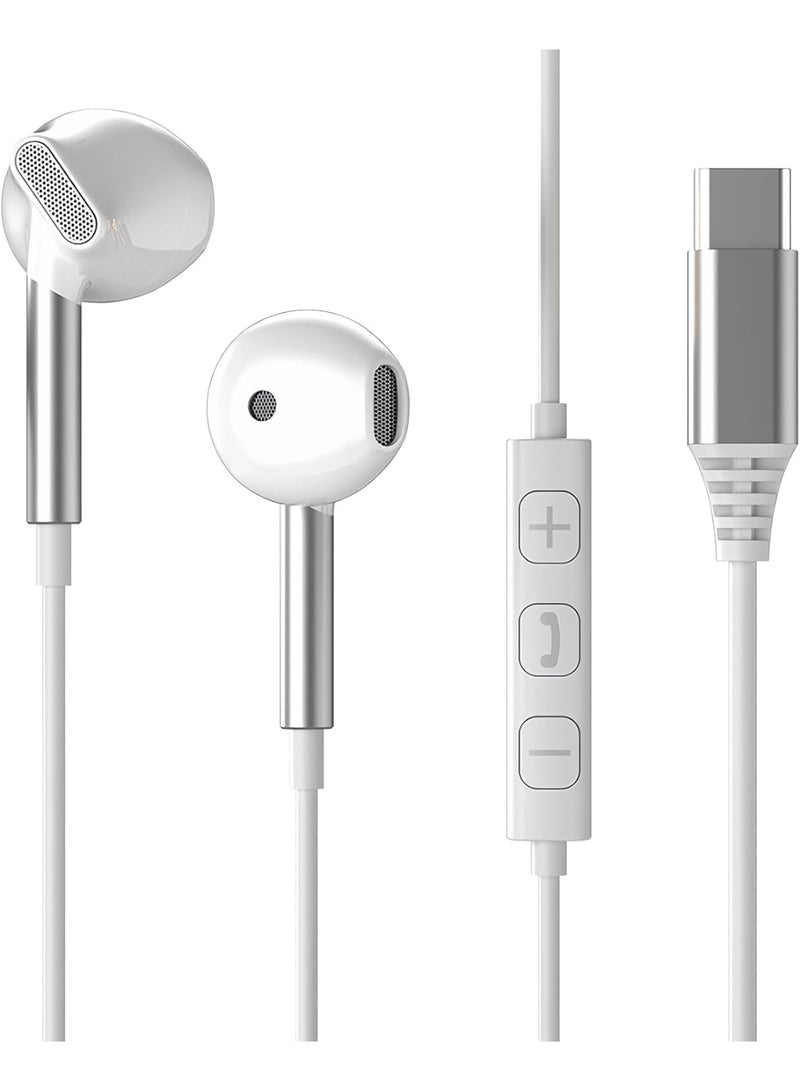 انسجام USB C سماعات الرأس النوع C سماعات الأذن السلكية ستيريو الصوت عزل سماعات الأذن الشاملة السلكية لآي فون 15/16 برو ماكس لسامسونج S24/S25 Ultra لريدمي لهواوي - Image 1