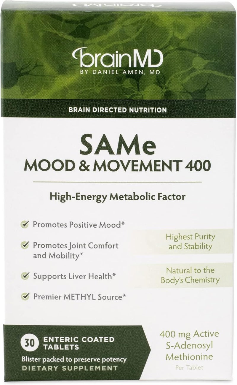 BRAINMD بRAINMD دكتور أيمين نفس المزاج حركة 40030 قرص  يعزز التوازن العاطفي صحة الكبد راحة المفاصل الحركة خالي من الجلوتين 30 حصة - Image 1