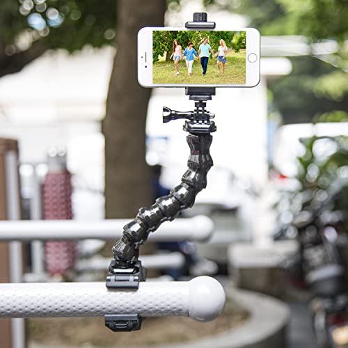 Suptig Phone Holder Desk Gooseneck Mount, Cell Phone Clamp Clip for Pole, Mount Stand, Compatible for iPhone 16 Plus iPhone 15 Pro 14 Plus Xs Max XR X 8 7 6 6s Plus and Other 4-7'' Device - Image 3
