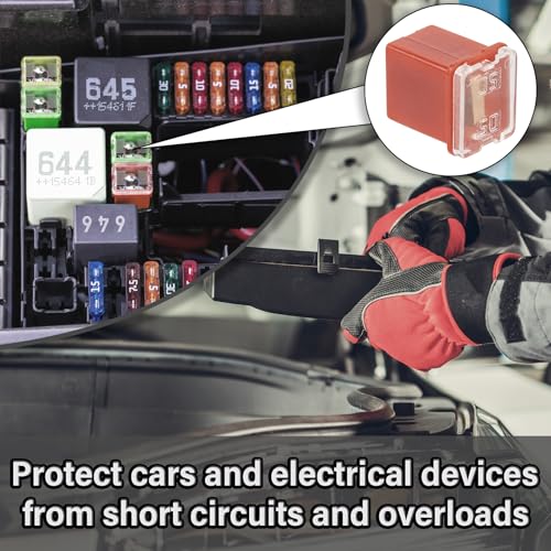 ALLECIN 50A Square Auto Fuses 50 AMP Low Profile Box Shaped Automotive Fuse for SUVs Cars Trucks Boats (Pack of 6 Pcs) - Image 4