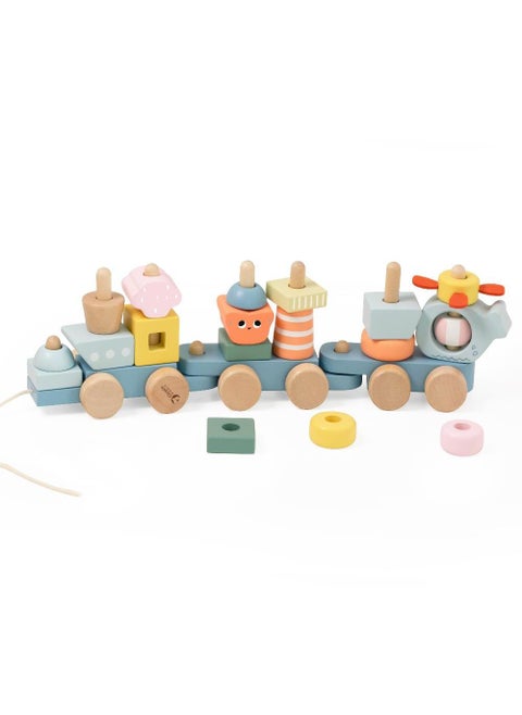 Classic World Pull Ocean Toy – Wooden Pull-Along Ocean Animal Playset for Toddlers, Develops Motor Skills & Imagination