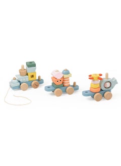 Classic World Classic World Pull Ocean Toy – Wooden Pull-Along Ocean Animal Playset for Toddlers, Develops Motor Skills & Imagination  - Image 2