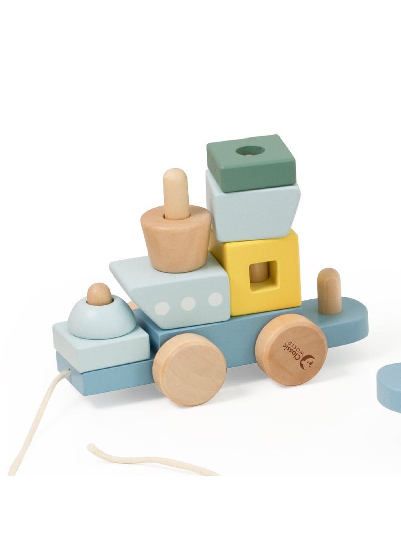 Classic World - Classic World Pull Ocean Toy – Wooden Pull-Along Ocean Animal Playset for Toddlers, Develops Motor Skills & Imagination - Image 1
