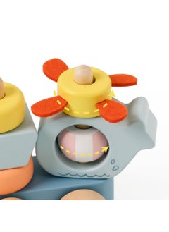 Classic World Classic World Pull Ocean Toy – Wooden Pull-Along Ocean Animal Playset for Toddlers, Develops Motor Skills & Imagination  - Image 4