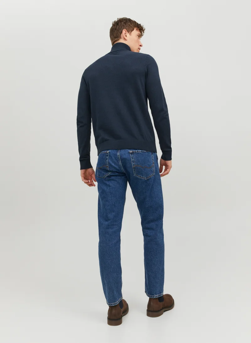 JACK & JONES Knitted Roll Neck Long Sleeve Sweater
