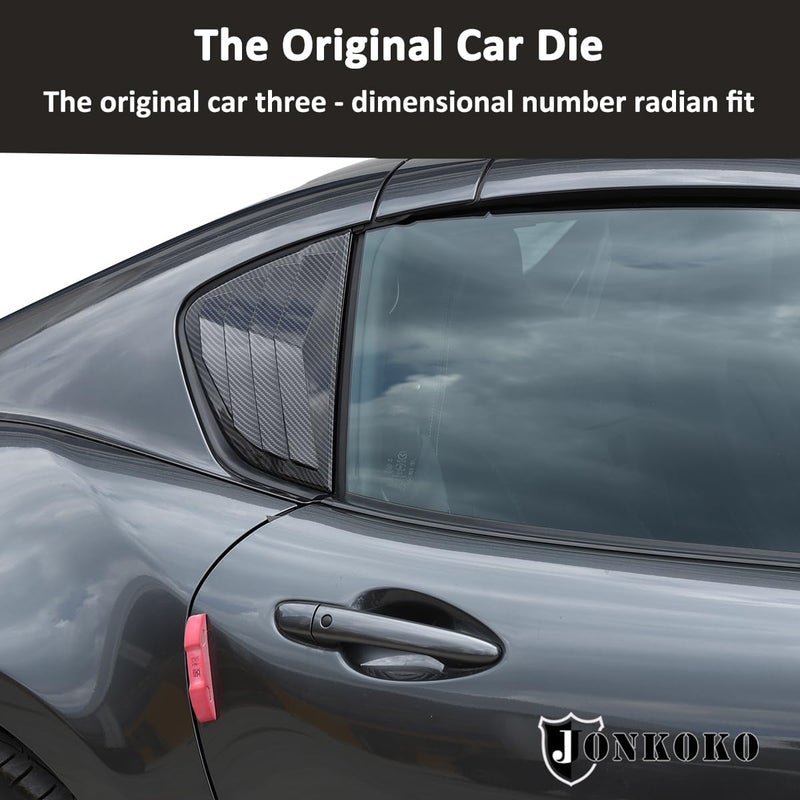JONKOKO Car Rear Side Window Louvers for Mazda MX-5 ND 2015-2023 - Carbon Fiber - Image 3