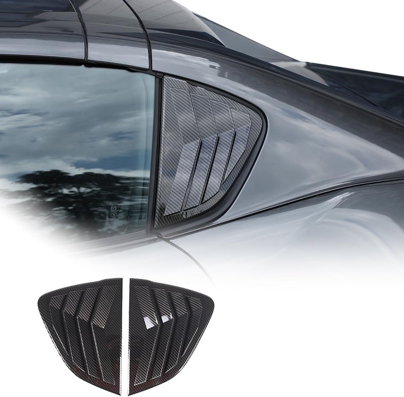 JONKOKO Car Rear Side Window Louvers for Mazda MX-5 ND 2015-2023 - Carbon Fiber - Image 1