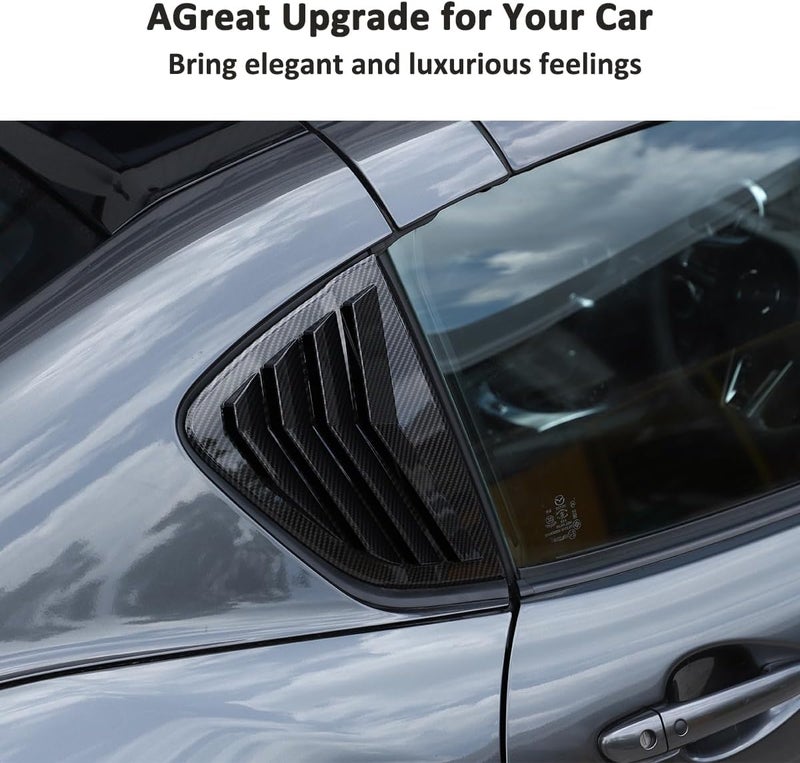 JONKOKO Car Rear Side Window Louvers for Mazda MX-5 ND 2015-2023 - Carbon Fiber - Image 5