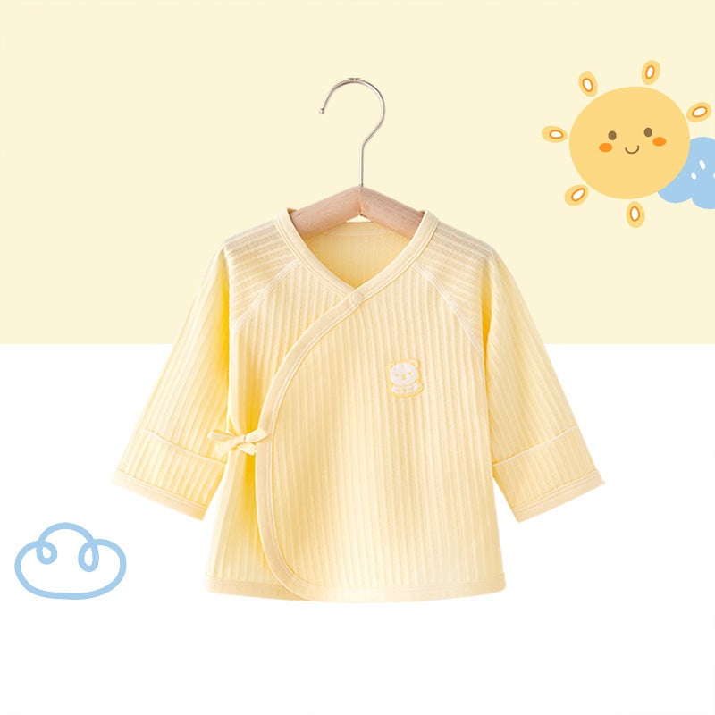 Baby half back clothes newborn baby one-piece Top spring and autumn clothes newborn underwear summer thin pure cotton monk clothing - Image 1