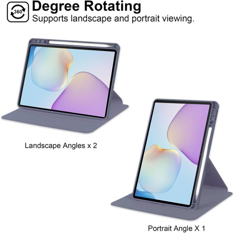 Vurtboly Hybrid Case Compatible with Huawei Matepad 11.5inch 2025 Cover, Multi-Angle Stand Flip Hard PC Case with Pen Holder Protective Stand Cover Compatible with Huawei Matepad 11.5“2025 (Purple) - Image 3
