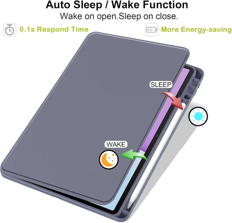 Vurtboly Hybrid Case Compatible with Huawei Matepad 11.5inch 2025 Cover, Multi-Angle Stand Flip Hard PC Case with Pen Holder Protective Stand Cover Compatible with Huawei Matepad 11.5“2025 (Purple) - Image 2