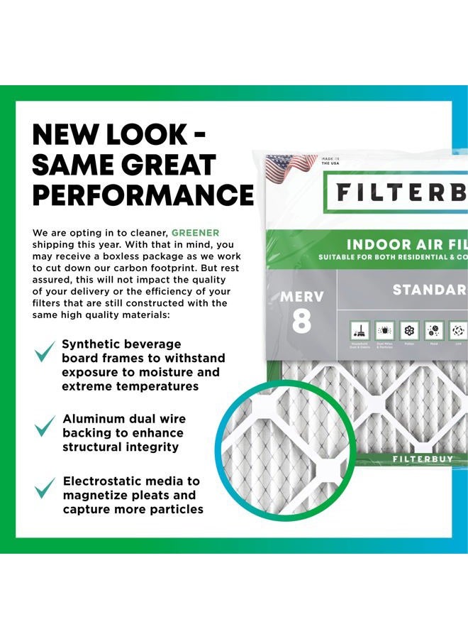 Filterbuy 12x12x1 Air Filter MERV 8 Dust Defense (4-Pack), Pleated HVAC AC Furnace Air Filters Replacement (Actual Size: 11.69 x 11.69 x 0.75 Inches) - Image 3
