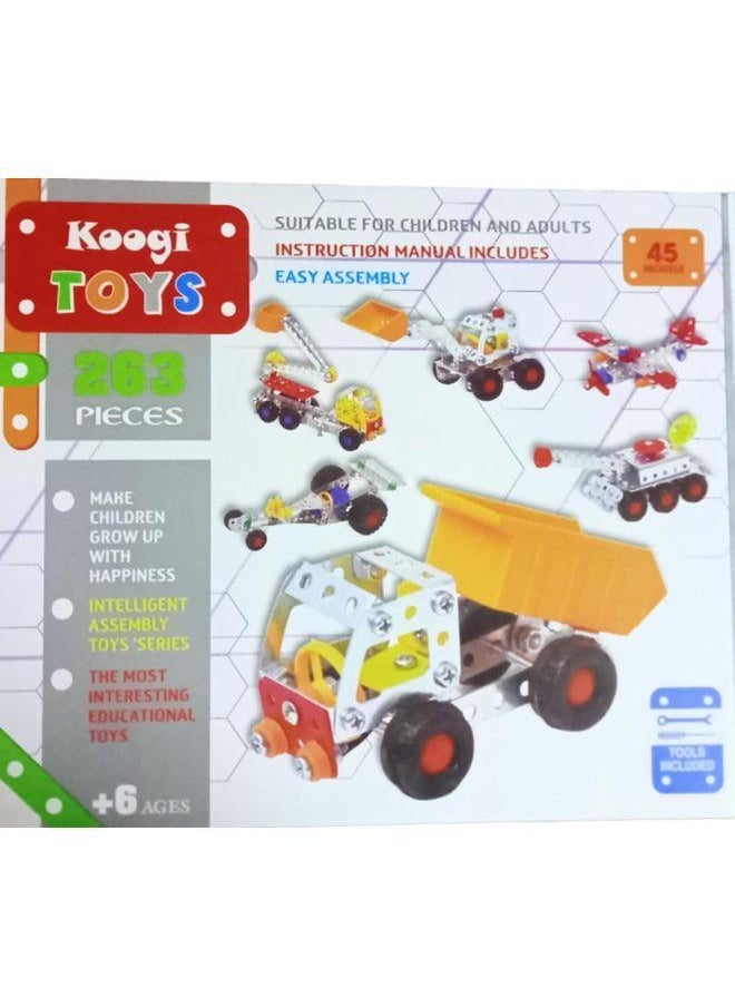 Meccano Metal 263 Pieces - Disassembly And Assembly Game For Developing Creativity  - Image 1