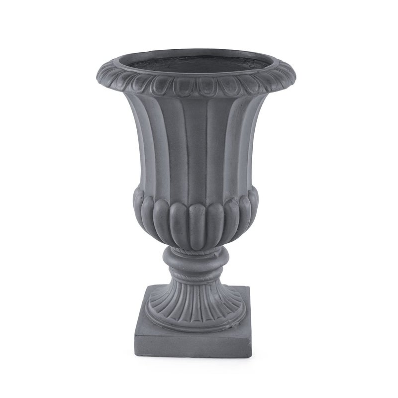 PURE HOME + LIVING Pure Home Living Grey Polyfibre Clay Vase  - Image 3
