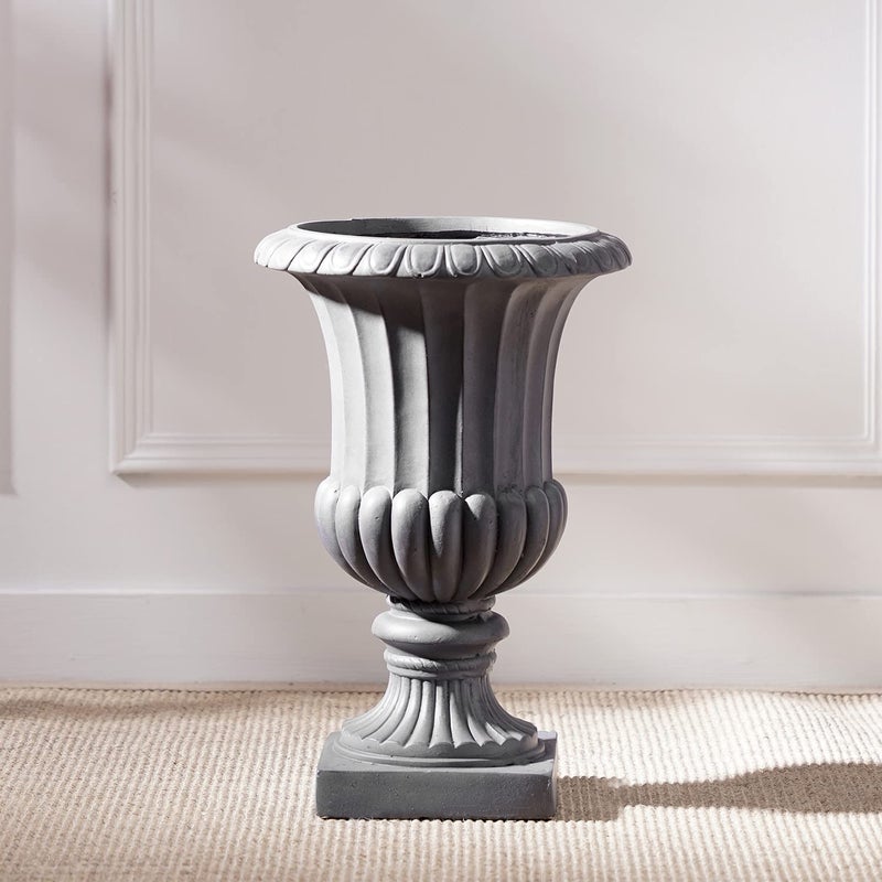 PURE HOME + LIVING Pure Home Living Grey Polyfibre Clay Vase  - Image 1