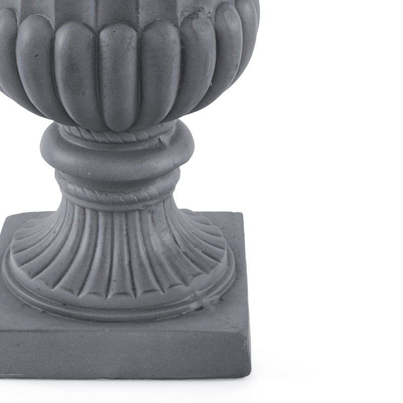PURE HOME + LIVING Pure Home Living Grey Polyfibre Clay Vase  - Image 4