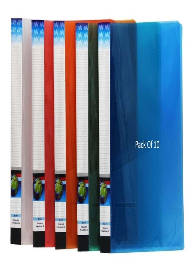 حافظة ملفات تقارير متعددة الألوان من شاينينج زون، مقاس A4، مزودة بمشبك بلاستيكي، لحفظ الشهادات، والمستندات المكتبية، والتقارير، وحامل الصفحات، والعروض التقديمية | عبوة من 10 قطع - Image 1
