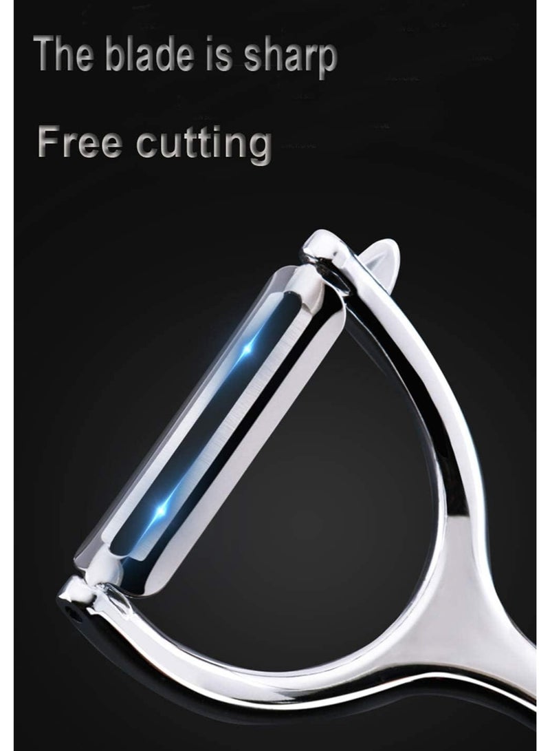 مقشرة بطاطس وخضراوات للمطبخ، مقشرة على شكل حرف Y مصنوعة من الفولاذ المقاوم للصدأ بمقبض مريح مانع للانزلاق، مقشرة فواكه - Image 5