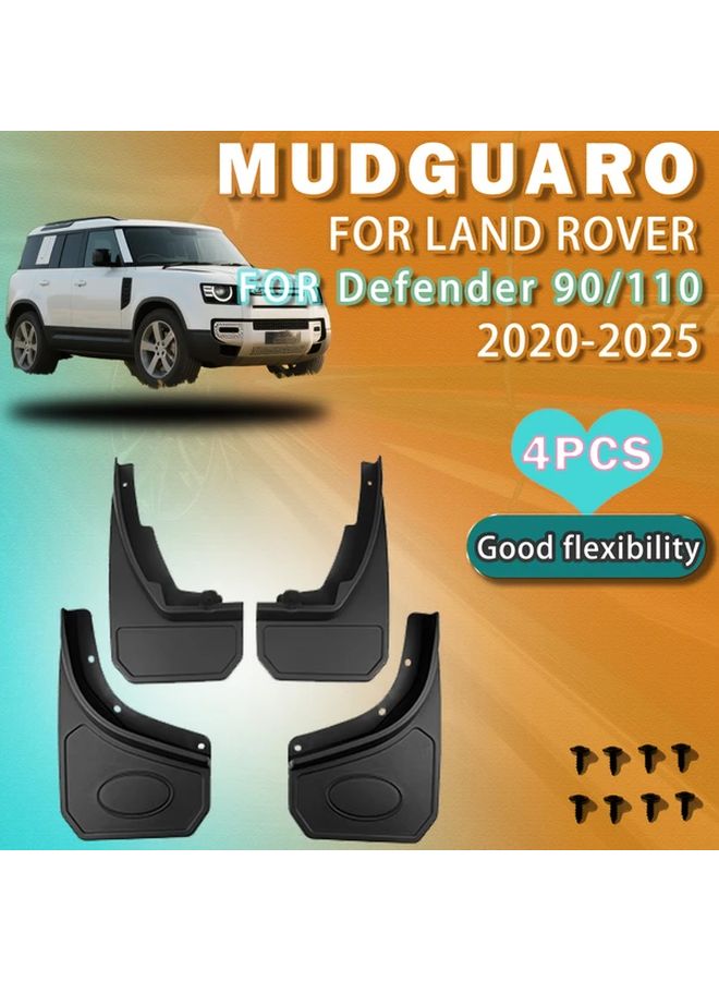 4Pcs Car Mud Flaps For Land Rover Defender 90 110 2020 2025 Durable Scratch Resistant - Image 1