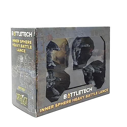 Catalyst Game Labs BattleTech Mini Force Pack Inner Sphere Heavy Battle Lance Grey CAT35733 - Image 1
