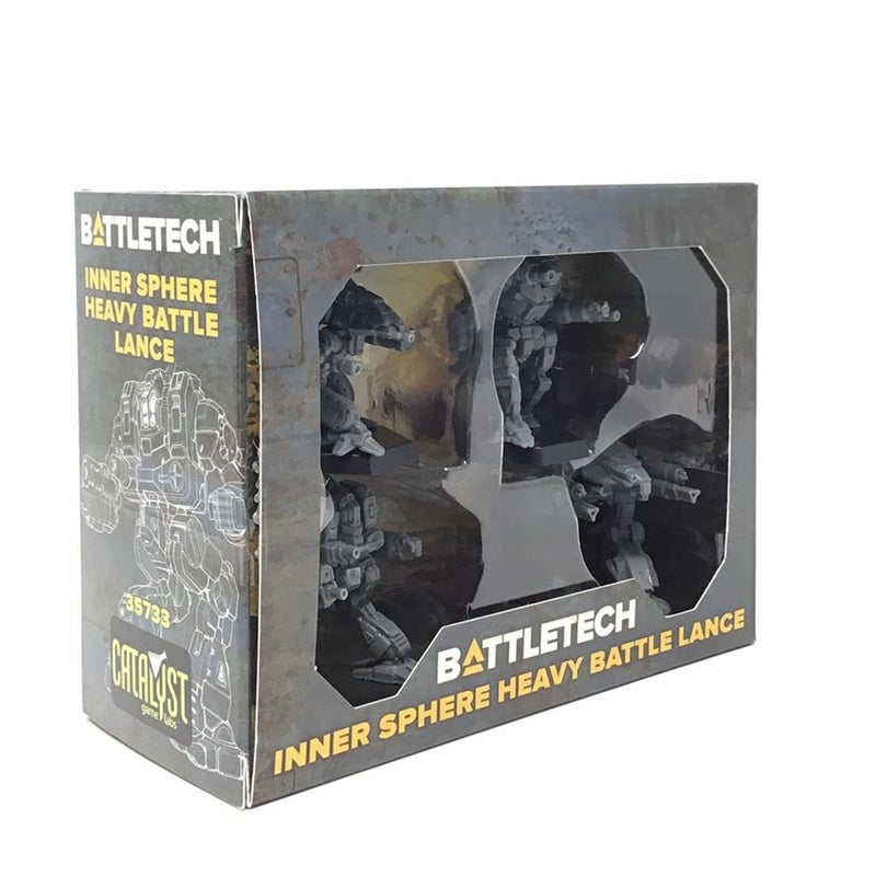 Catalyst Game Labs BattleTech Mini Force Pack Inner Sphere Heavy Battle Lance Grey CAT35733 - Image 3