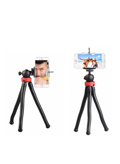 Flexible Octopus Tripod Stand for Smartphones and Cameras Red Octopus