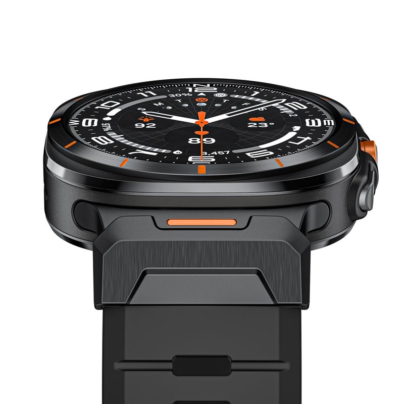 إيروريكس لساعة سامسونج جالاكسي الترا 47 مم / الترا 2025 سوار ساعة من الفولاذ المقاوم للصدأ (أسود) - Image 5