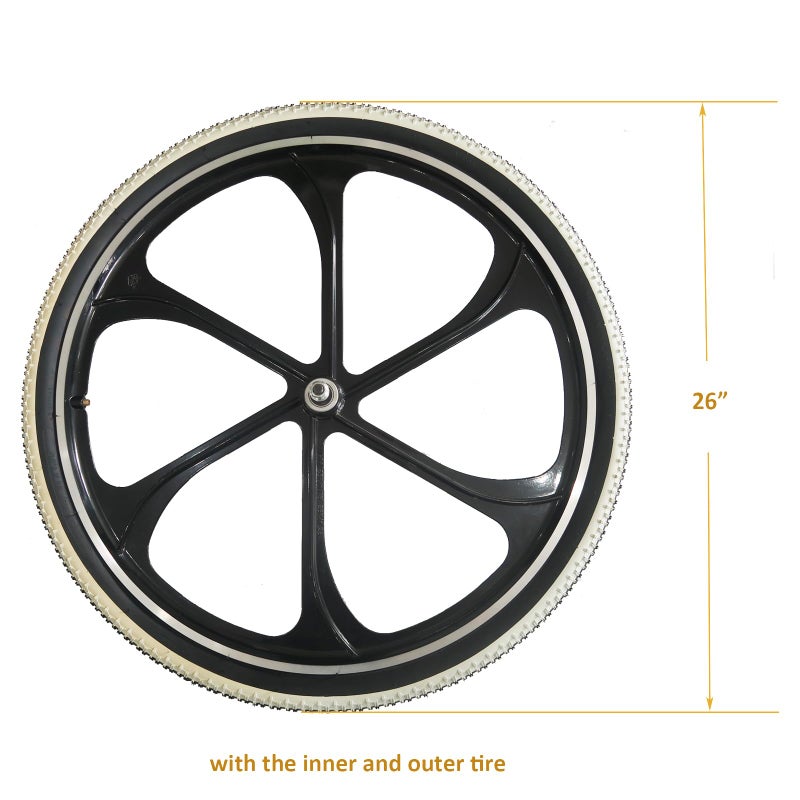 CDHPOWER 26" Bicycle Rear Mag Wheel 135mm for Rotary Freewheel,Aluminum Alloy Black Rear Bike Rim - Image 2