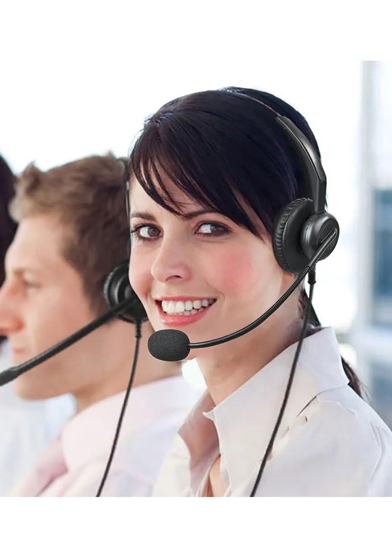 USB Single Ear Headset with Noise-Canceling Microphone, Adjustable Headband, and In-Line Audio Controls for PC, Laptop, Office, Call Center, Skype, and Zoom Meetings. - Image 4