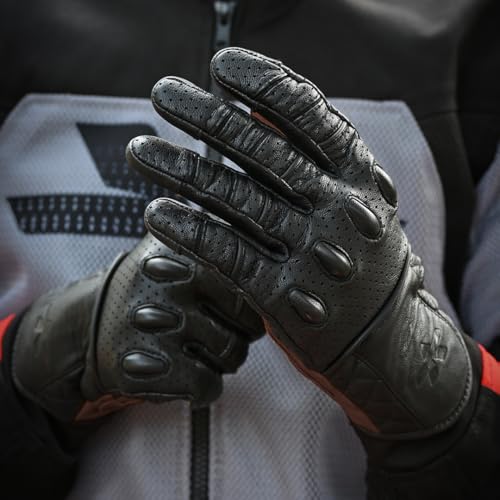 ViaTerra Fuel Retro Classic Leather Motorcycle Gloves: Premium Riding Gloves for Bikers, Perfect Winter Gloves for Men and Essential Bike Accessories (Brown, XS) - Image 3
