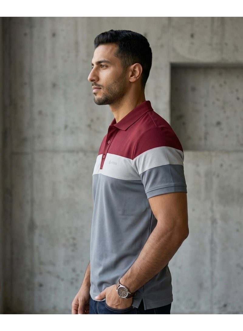 Hikes Premium Polo T Shirt Stretch Fit Breathable Stylish Everyday Smart Casual Wear - Image 3