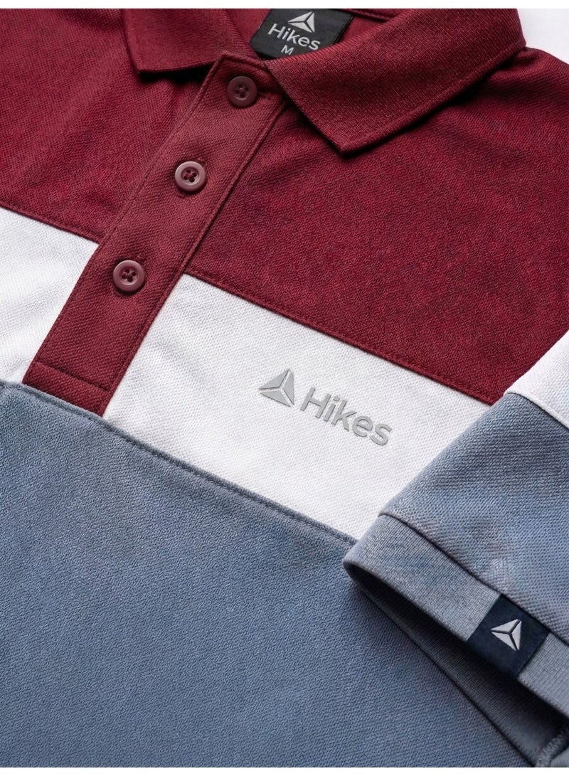 Hikes Premium Polo T Shirt Stretch Fit Breathable Stylish Everyday Smart Casual Wear - Image 5