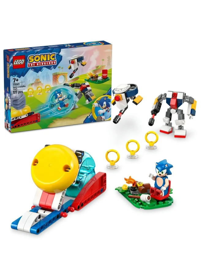 LEGO Sonic the Hedgehog: Sonic’s Campfire Clash Set, Collectible Building Toy with 4 Characters, Gold Rings and a Chaos Emerald, Gifts for Gamers, Boys & Girls aged 7 Plus 77001 (177 pieces)