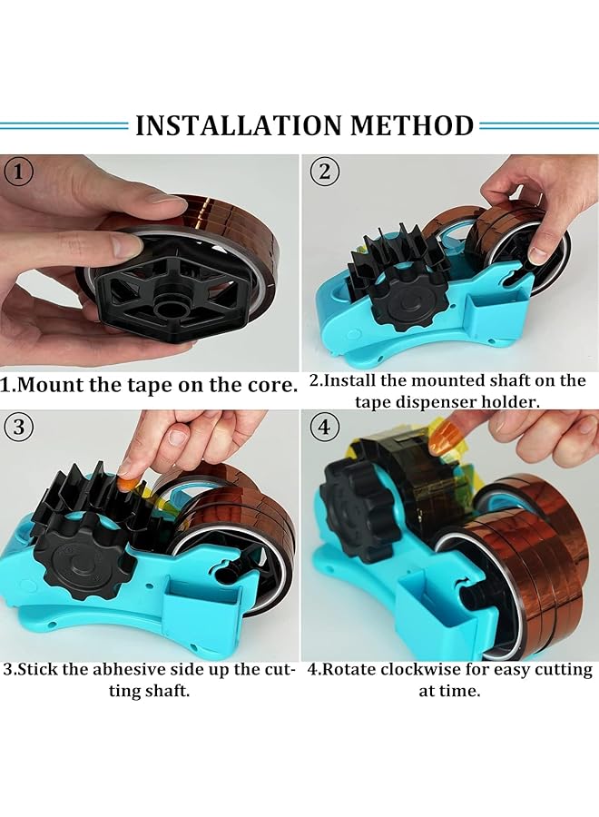 إيروريكس موزع شريط حراري متعدد القطع، موزع شريط حراري، شريط مقاوم للحرارة، موزع شريط نصف أوتوماتيكي مع مجموعة فتحات مقصورة، أزرق - Image 5