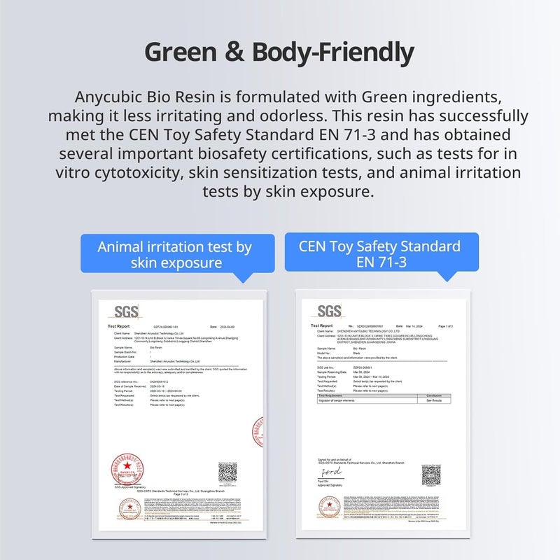 3idea ANYCUBIC Bio Resin, Odorless Standard Photopolymer Resin,Fast UV-Curing ABS Like Resin for 8K/10K/14K LCD 3D Printing (Black, 1kg) - Image 5