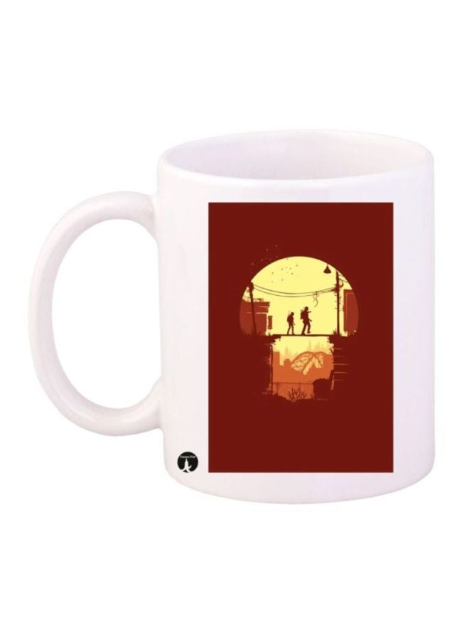 RYN Last Of Us Video Game Printed Coffee Mug White/Brown/Yellow