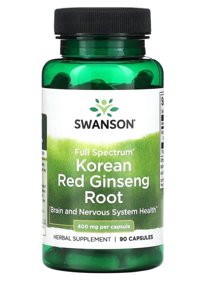 SWANSON Full Spectrum Korean Red Ginseng Root 400 mg 90 Caps 