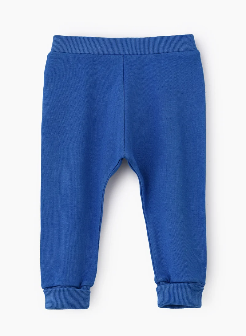 JAM Classic Blue Knitted Cotton Pants for Toddlers