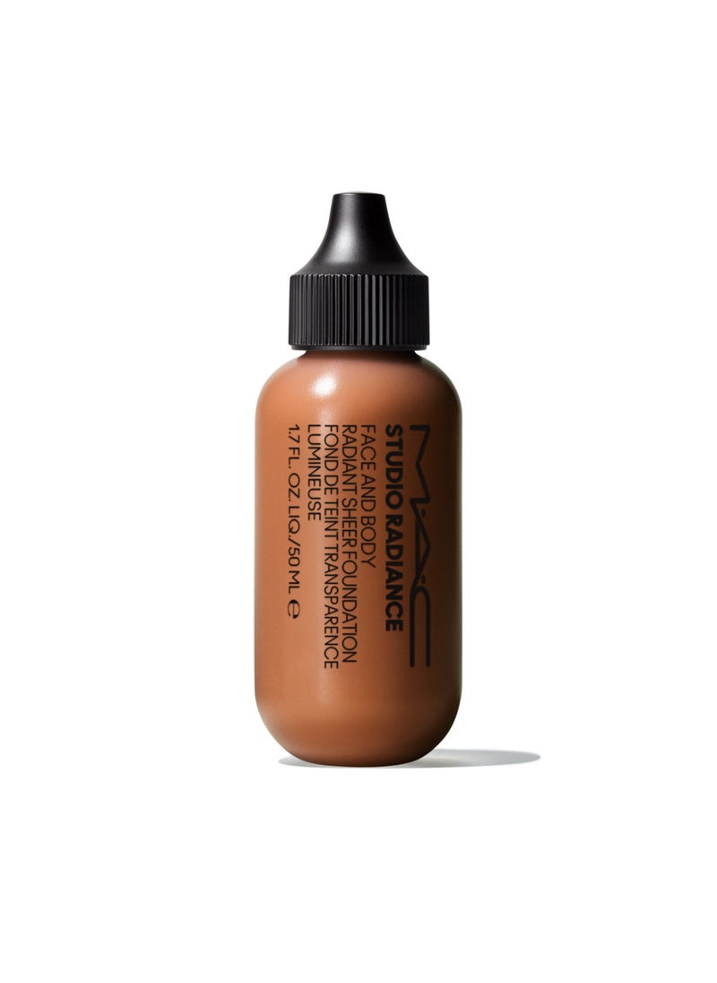 MAC Cosmetics Studio Radiance Face and Body Radiant Sheer Foundation Deep neutral with golden undertone for dark skin C7  - Image 1